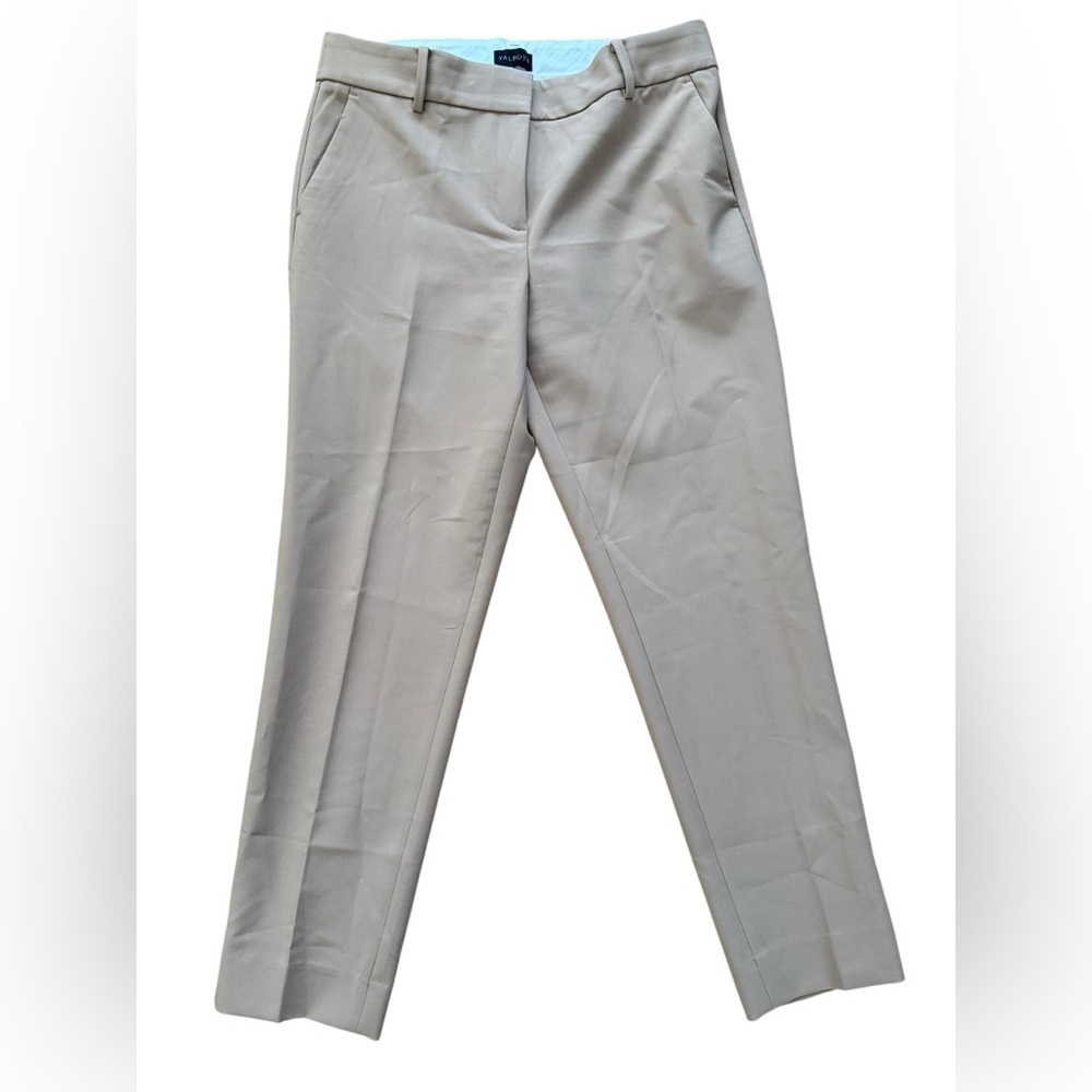 Talbots Hampshire Ankle Pant Tan Size 8 Office Corpcore Classic